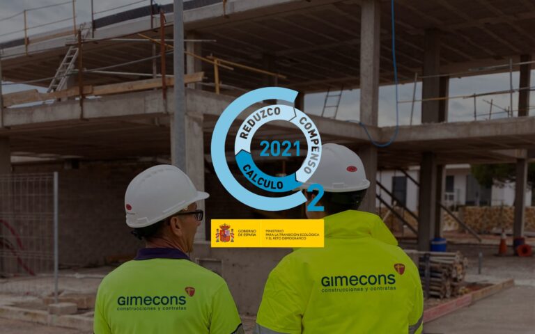 Gimecons se convierte en una de las empresas pioneras del sector de la construcción de la Comunitat Valenciana en inscribir el alcance 3 en el Registro Nacional de Huella de Carbono