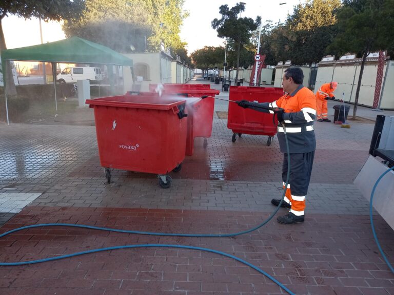 Fovasa refuerza los servicios de limpieza viaria y recogida de residuos en l’Alcúdia con motivo de la XXV Feria Gastronómica