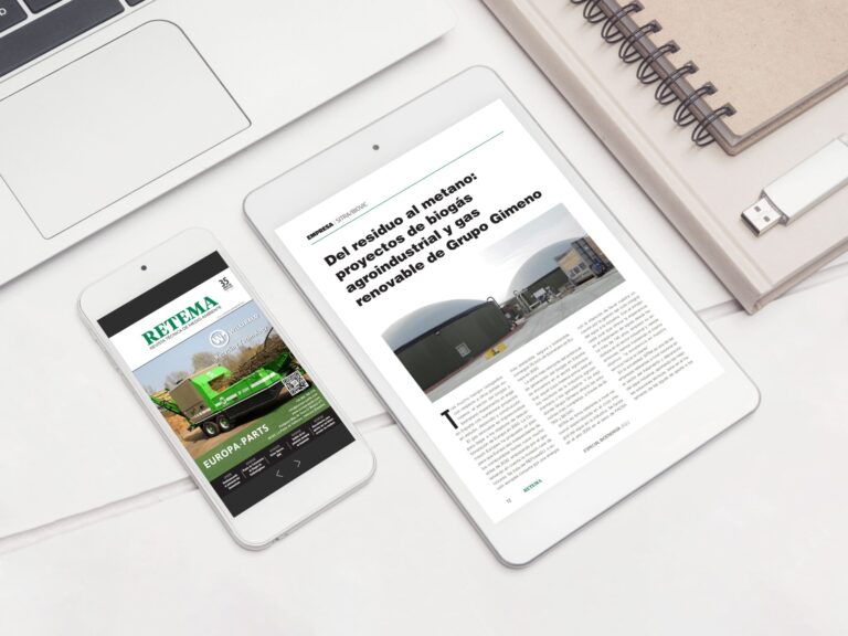 Los proyectos de biogás agroindustrial y gas renovable de Grupo Gimeno centran un nuevo reportaje en la revista especializada Retema