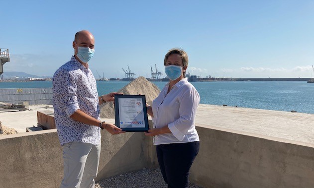 Portsur Castellón obtiene la certificación de Calidad de Servicio para el tráfico de cargas sólidas a granel