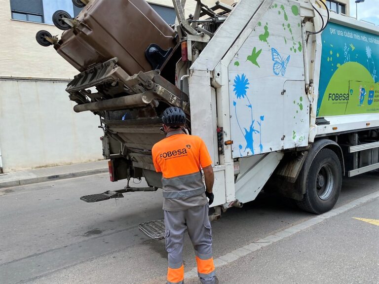 FOBESA registra en Burriana un aumento de la recogida de voluminosos con previo aviso y multiplica por cinco el volumen de materia orgánica recogida